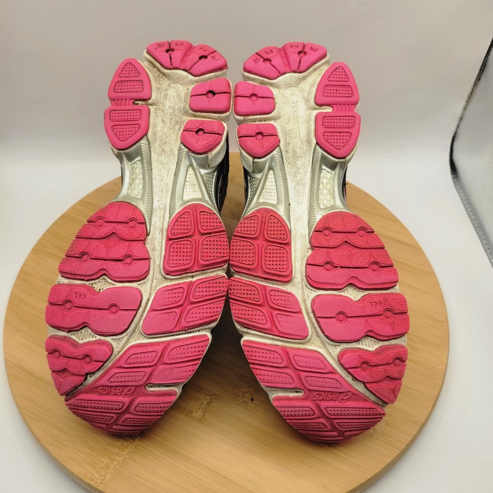 ASICS Gel-Cumulus 15 Womens Running Shoes Black Pink Silver T3D5N Size 7.5 - Picture 7 of 8